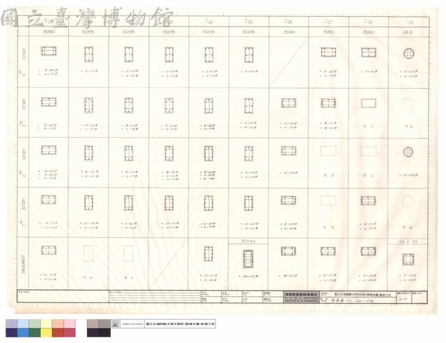 柱筋表(三) C20~C29藏品圖，第1張