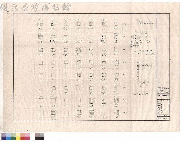 各層柱配筋圖/地下室R.C.W配筋藏品圖，第1張