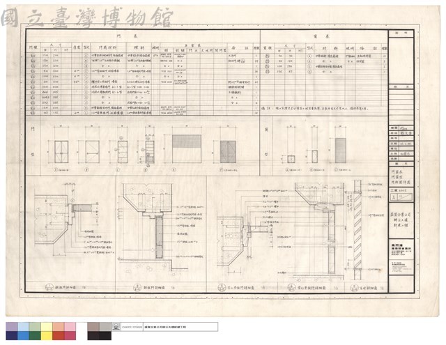 門窗表 門窗型 門剖面詳圖藏品圖，第1張
