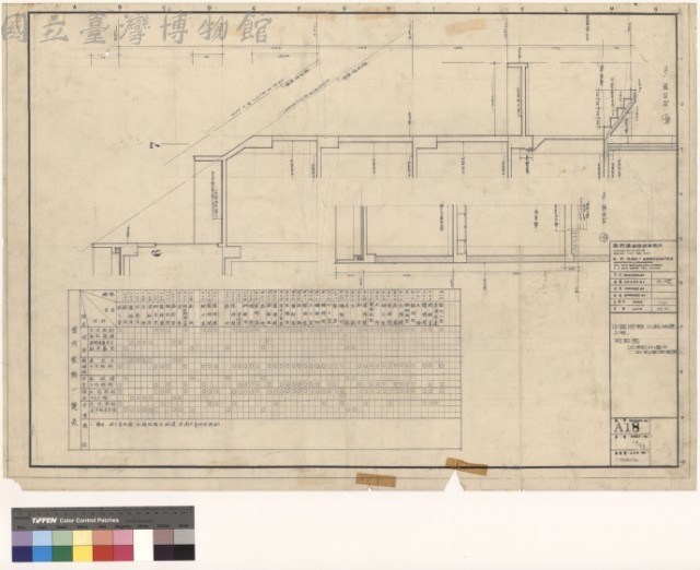 剖面圖(示東側外牆與計劃道路關係)藏品圖，第1張