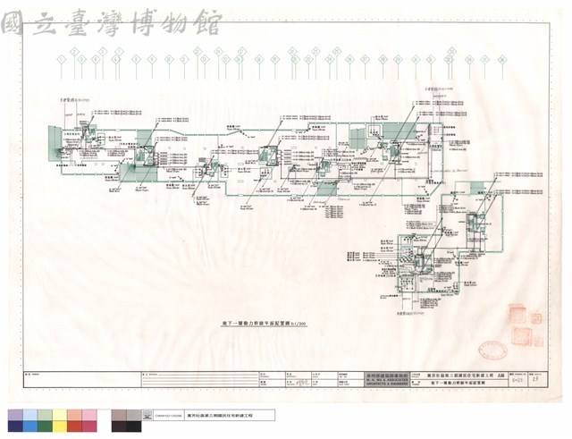 地下一層動力幹線平面配置圖藏品圖，第1張