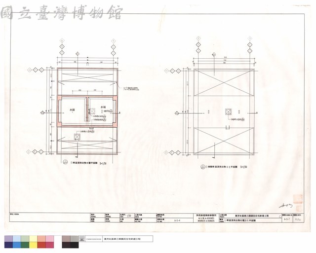 B棟樓梯屋頂突出物參層,屋頂平面圖藏品圖，第1張