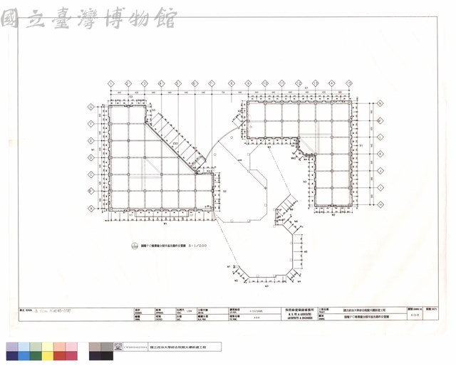 捌層PC帷幕牆分割平面及鐵件位置圖藏品圖，第1張