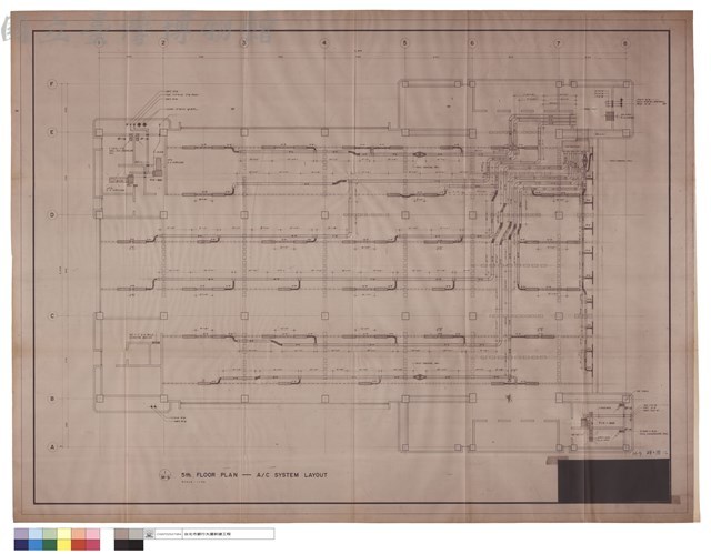 1/M-9 5 th. FLOOR PLAN -  A/C SYSTEM LAYOUT藏品圖，第1張