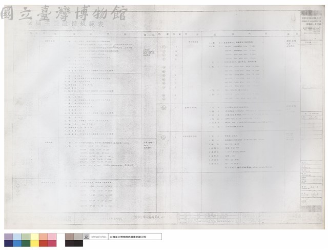 空調主要設備規範表(三)藏品圖，第1張