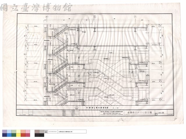 丙樓梯及電扶梯剖面圖藏品圖，第1張