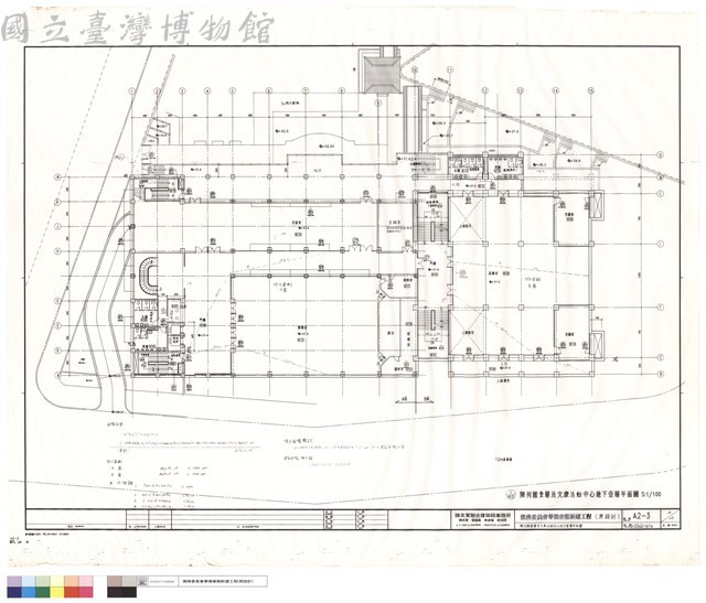 陳列館壹層及文康活動中心地下壹層平面圖藏品圖，第1張
