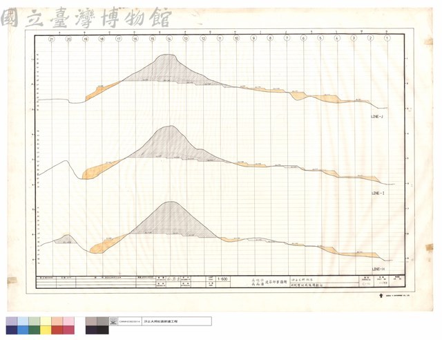 開挖整地前後橫斷面藏品圖，第1張