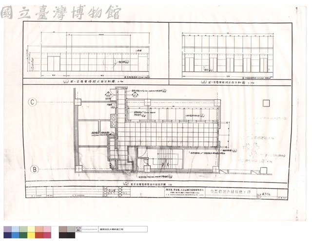 貳~柒層電梯間地坪鋪面及立面分割及剖及詳圖藏品圖，第1張