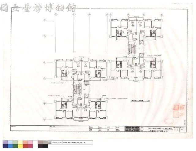 A棟參至柒層平面圖(給水)藏品圖，第1張
