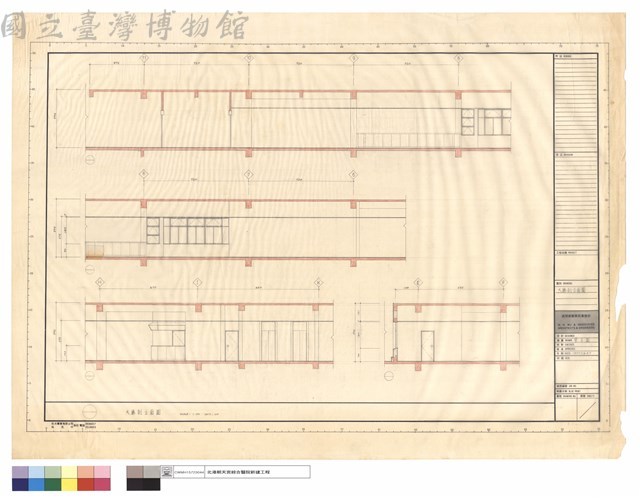 大廳剖立面圖藏品圖，第1張