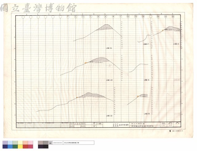 開挖整地前後縱(橫)斷面藏品圖，第1張