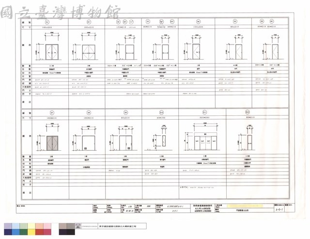 門窗數量五金表藏品圖，第1張