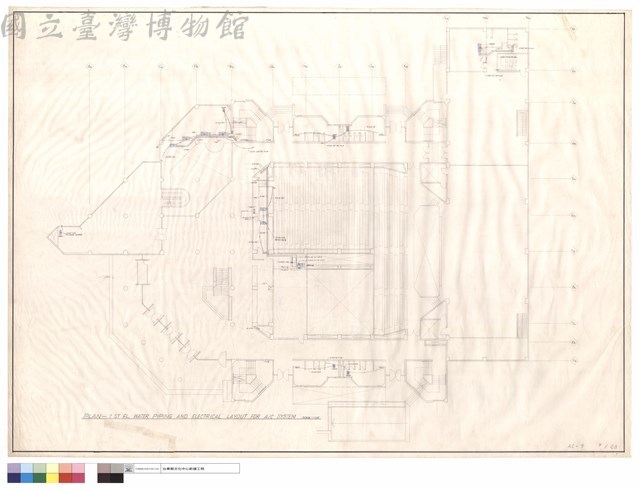 PLAN-1 ST FL. WATER PIPING AND ELECTRICAL LAYOUT FOR A/C SYSTEM藏品圖，第1張