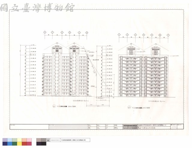 丙棟西、北向立面圖藏品圖，第1張