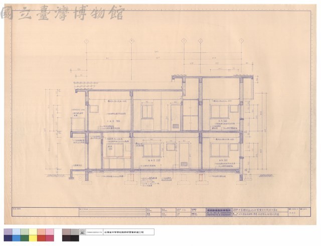 主任宿舍起居室.廚房.子女臥室及主臥室剖面圖藏品圖，第1張