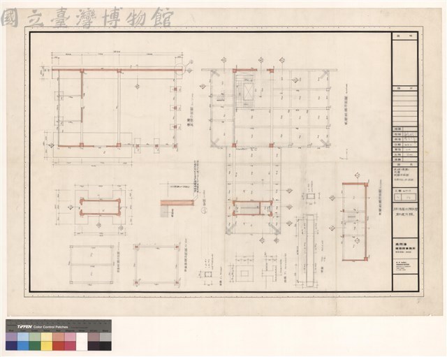 基礎(壹層) 夾層 貳層平面图  車庫平面.柱.基礎藏品圖，第1張