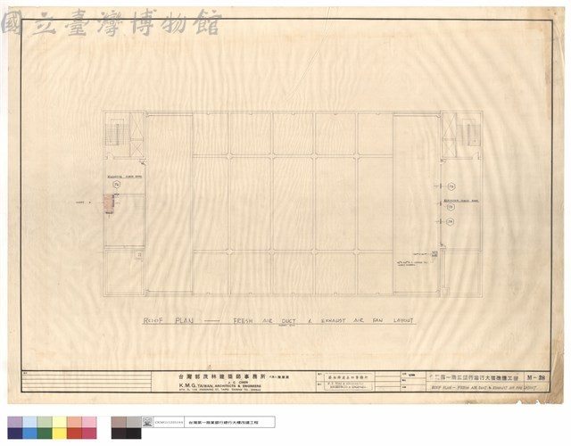 ROOF PLAN-FRESH AIR DUCT & EXHAUST AIR FAN LAYOUT藏品圖，第1張