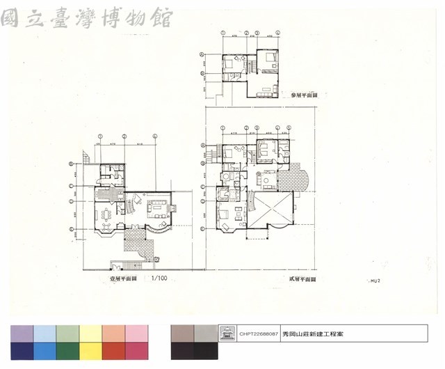 壹層平面圖、貳層平面圖、叁層平面圖、MU2藏品圖，第1張