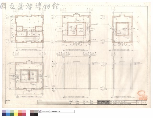 BCG棟R1F,R2F、AHDEF棟R2F樓梯平面圖藏品圖，第1張