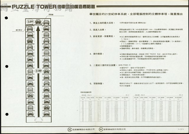 停車塔的構造概略圖藏品圖，第1張