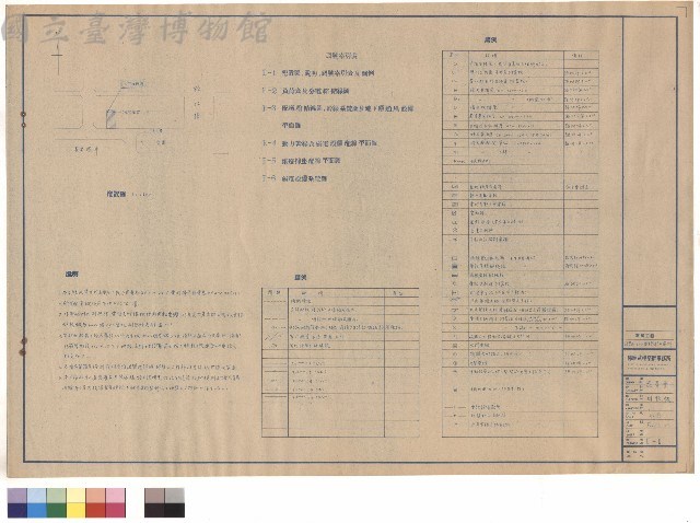 配置圖、說明圖號索引表及圖例藏品圖，第1張