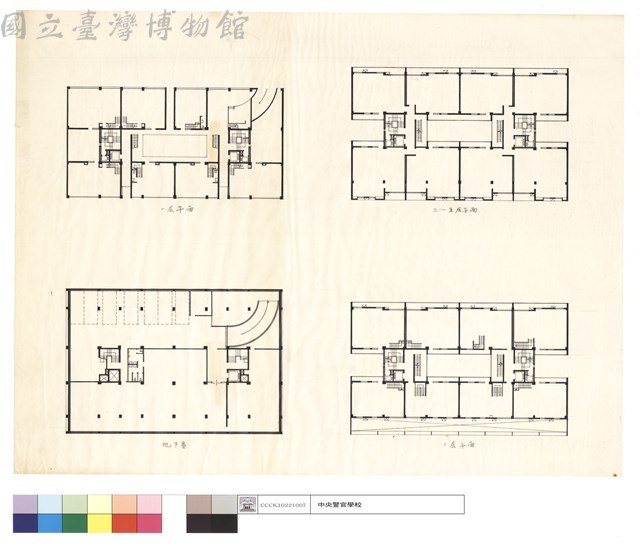 一層平面、三~五層平面、地下室、二層平面藏品圖，第1張