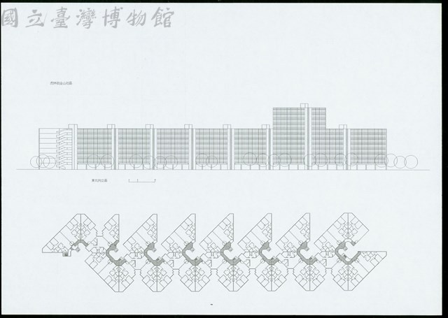 東北向立面/(平面圖)藏品圖，第1張