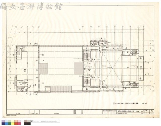 陳列館肆層及文康活動中心叁層平面圖藏品圖，第1張