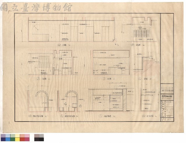 壹層門廳立面,櫃台詳圖藏品圖，第1張
