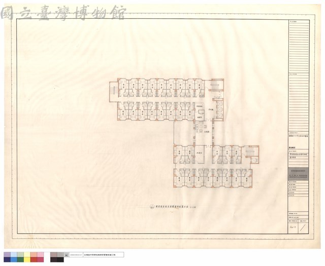 學員宿舍叁至柒層傢俱配置平面圖藏品圖，第1張