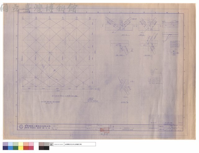 KEY PLAN OF TRUSS A ANCHOR BOLT FDN,DET'LK2~K6,SEC M-M~N-N,DETIAL