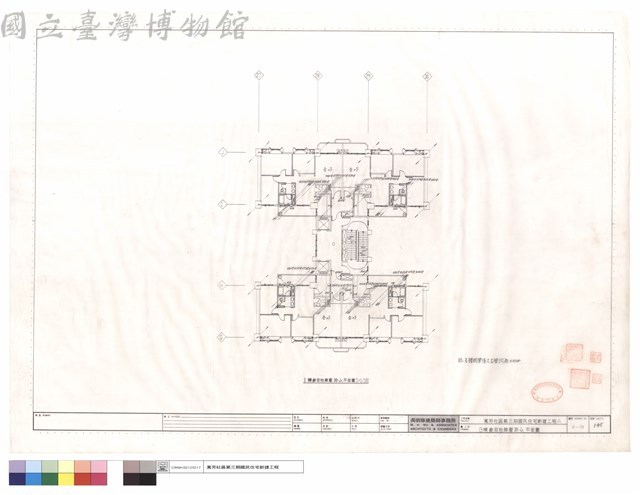 B棟參至拾肆層排水平面圖藏品圖，第1張