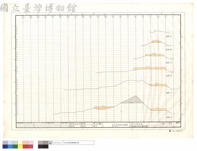 開挖整地前後橫斷面藏品圖，第1張
