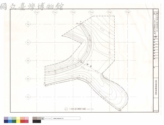 T4區步道圍牆平面圖藏品圖，第1張