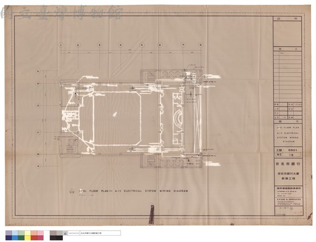 12 th. FLOOR PLAN A/C ELECTRICAL SYSTEM WIRING DIAGRAM藏品圖，第1張