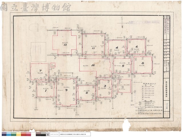 管線槽平面配置編號索引藏品圖，第1張