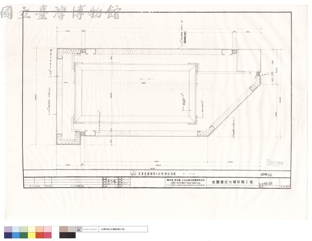 貳層丙樓梯間外部假樑剖面詳圖藏品圖，第1張