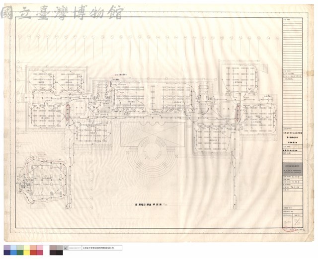壹層電燈插座平面圖(教學大樓)藏品圖，第1張