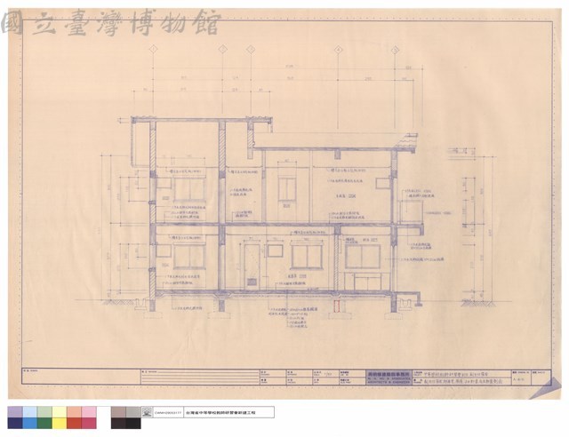 副主任宿舍起居室.廚房.子女臥室及主臥室剖面圖藏品圖，第1張