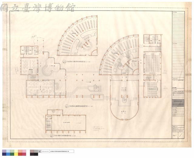 行政資料大樓壹層.貳層書庫、地下室傢俱配置平面圖藏品圖，第1張