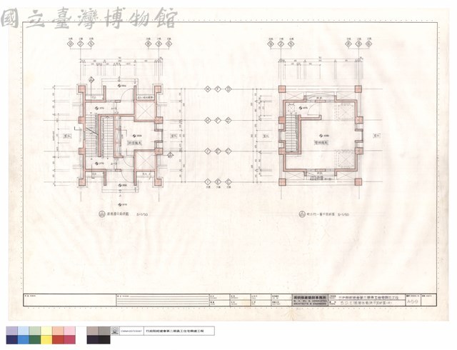 B、D、E棟樓梯、電梯平面詳圖(四)藏品圖，第1張