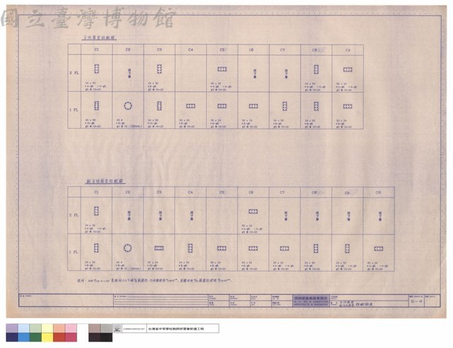 主任宿舍.副主任宿舍柱配筋表藏品圖，第1張