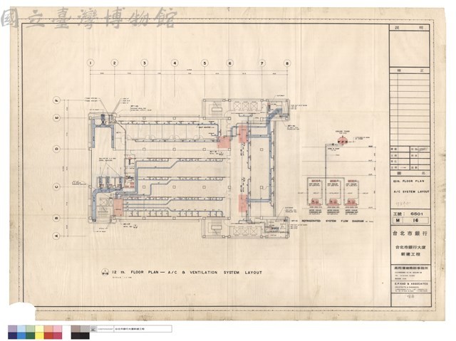 12 th. FLOOR PLAN  A/C SYSTEM LAYOUT 保留參考藏品圖，第1張