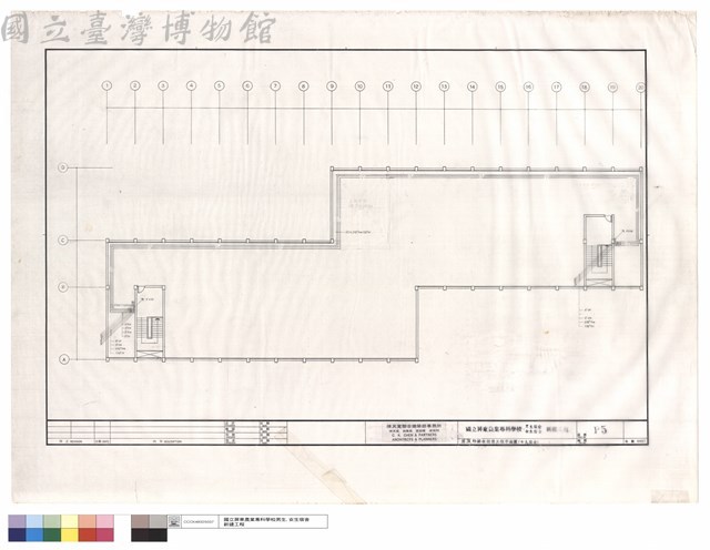 屋頂給排水設備工程平面圖(女生宿舍)藏品圖，第1張