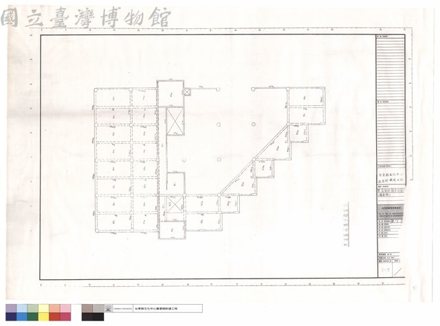 屋頂層結構平面圖(圖書館)藏品圖，第1張