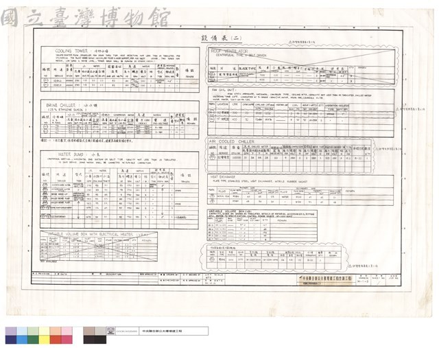 空調工程設備表(二)藏品圖，第1張