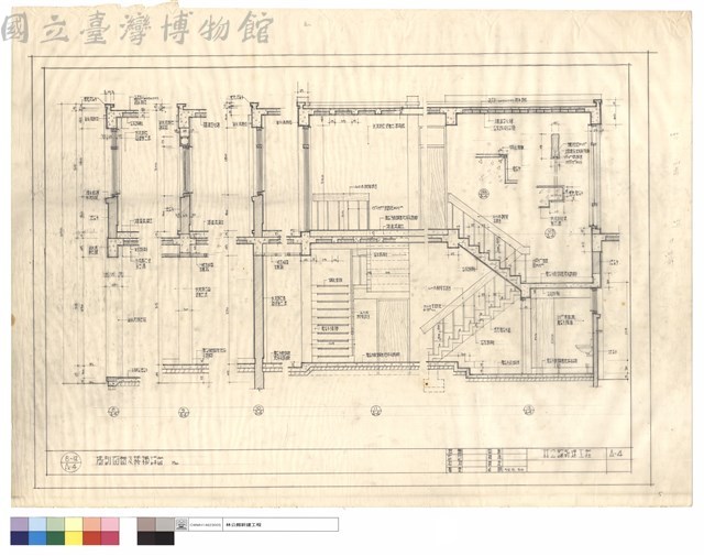 墻剖面圖及樓梯詳圖藏品圖，第1張