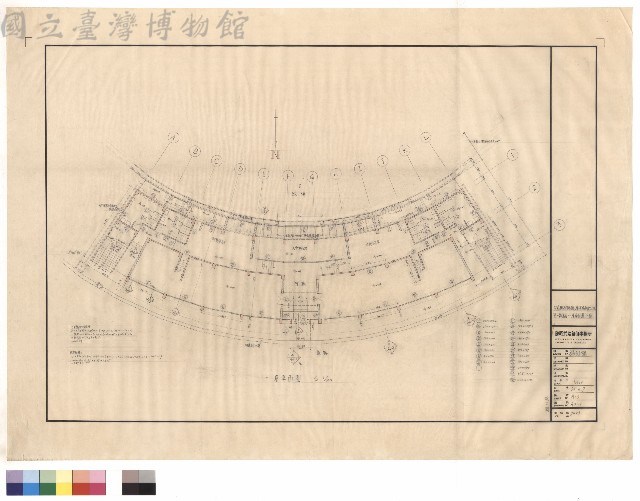 第一期看台、一層平面圖(甲棟)藏品圖，第1張
