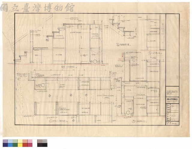 梯下工作櫃平面1/10、工作櫃剖面1/10、工作櫃大樣1/10、樓梯踏步大樣1/10藏品圖，第1張